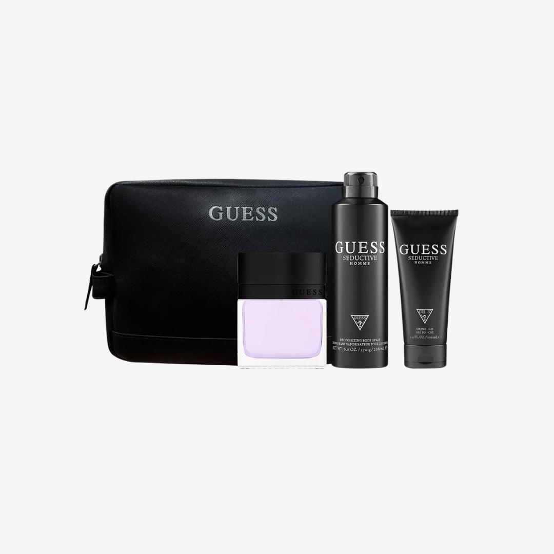 Guess Seductive For Men Giftset - EDT 100ml + Body Spray 226ml + Showergel 100ml + Pouch