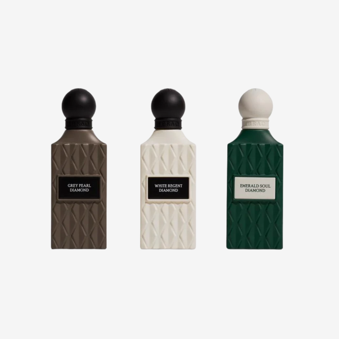 Grey Box – Ibrahim Al-Qurashi Diamond Collection unisex (3 × 75ml)