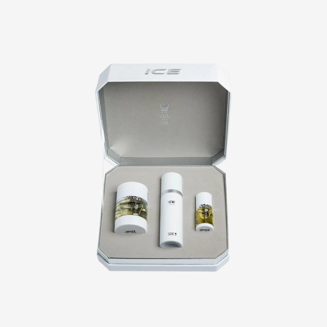 Ice Gift Box Wood Collection by Al majed Oud (75ml + 15ml Oil + 100ml Spray)