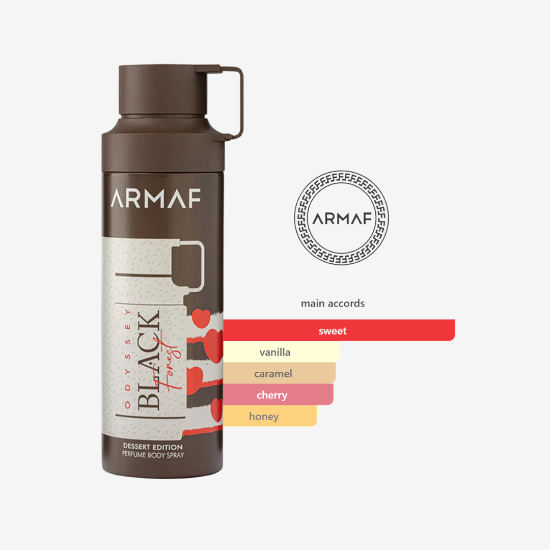 Odyssey Black Forest Body Spray by Armaf Unisex – 200ml