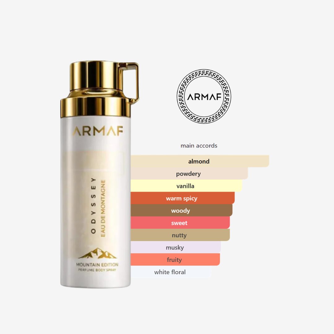 Odyssey Eau de Montagne Body Spray for Men – 200ml