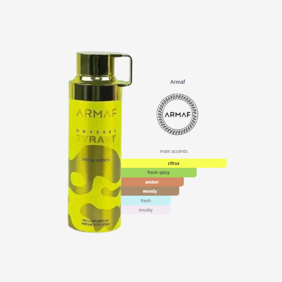 Odyssey Tyrant Body Spray by Armaf for Men – 200ml