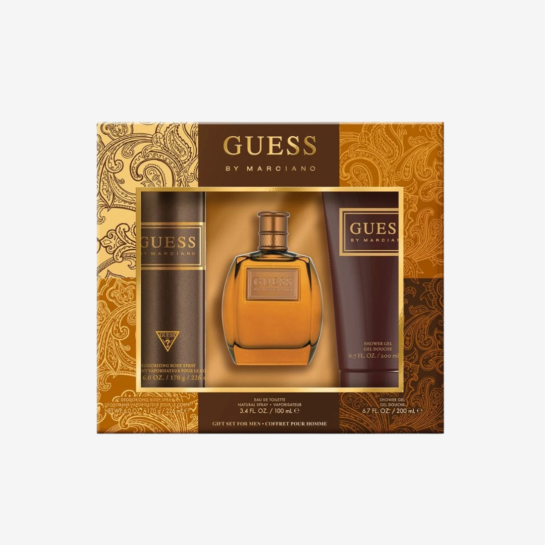 Guess By Marciano For Men Giftset - EDT 100ml + Showergel 200ml + Body Spray 226ml
