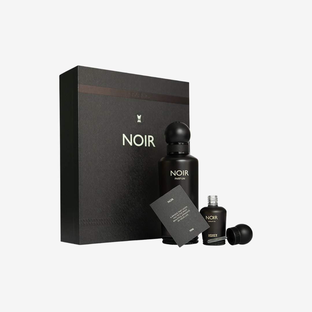 Noir Gift Box by Al Majed Oud – 150ml Perfume + 15ml Oil