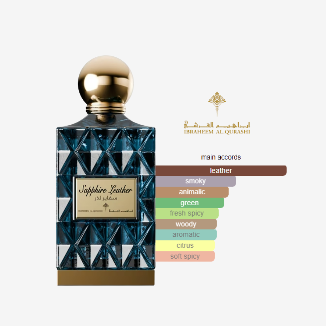 Sapphire Leather by Ibraheem AlQurashi for Women and Men – 75 ml