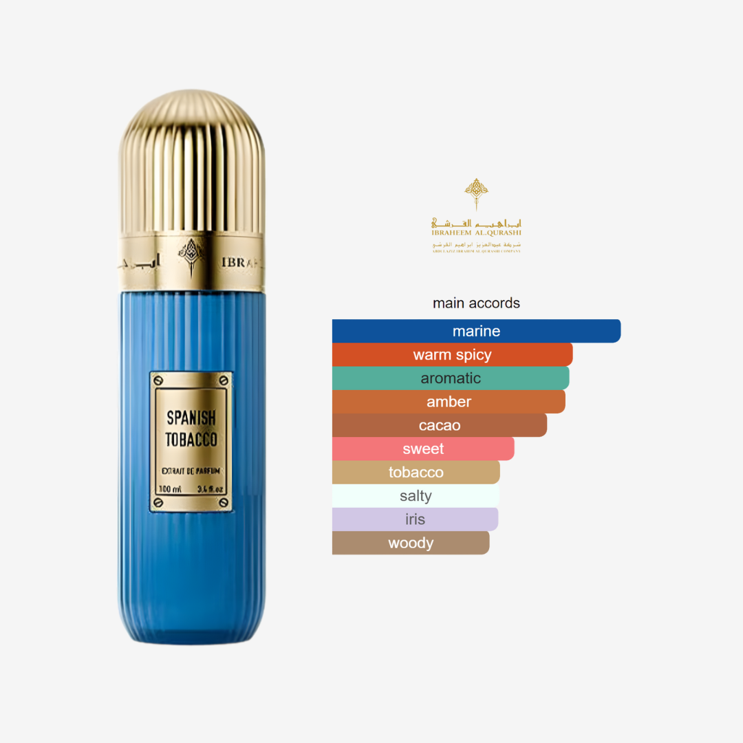 ibrahim al qurashi spanish tobacco Spanish Tobacco by Ibrahim Al Qurashi – Unisex -100ml – Khyal Store ibrahim al qurashi spanish tobacco Spanish Tobacco by Ibrahim Al Qurashi – Unisex -100ml – Khyal Store
