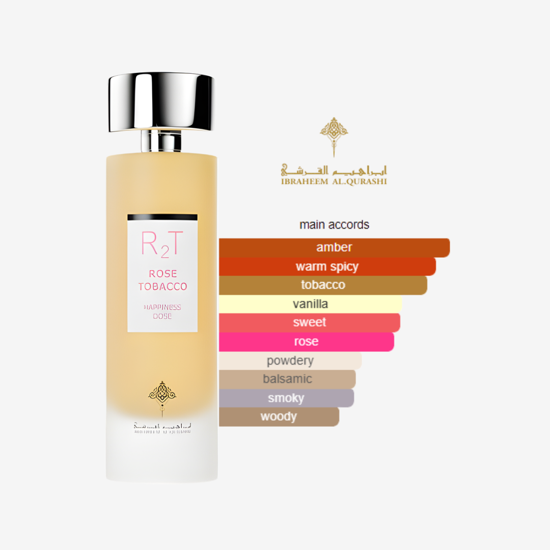 Rose Tobacco Happiness Dose Ibraheem AlQurashi for Men and Women – 75 ml