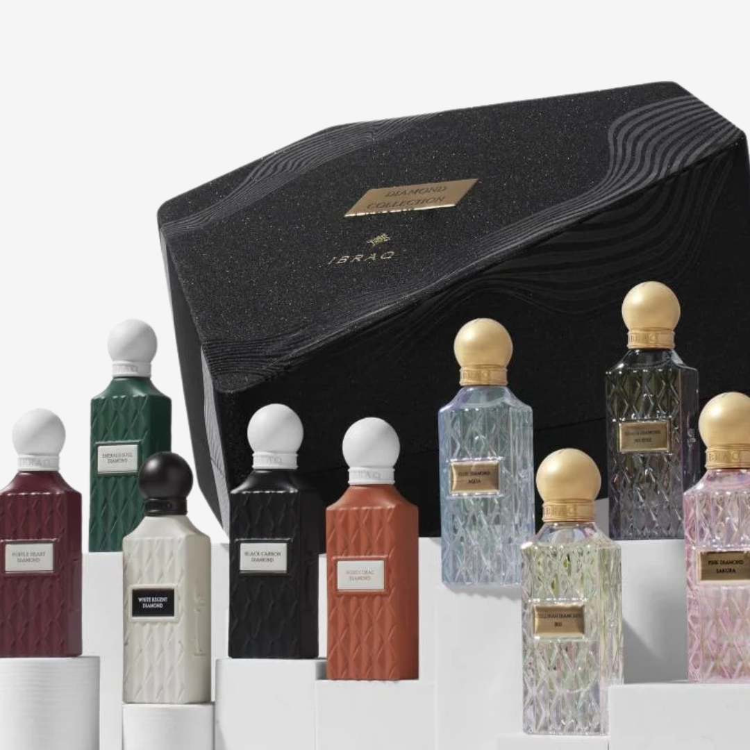 Diamond Collection Minis by IBRAQ  Unisex Perfume Set – 10 × 20ml