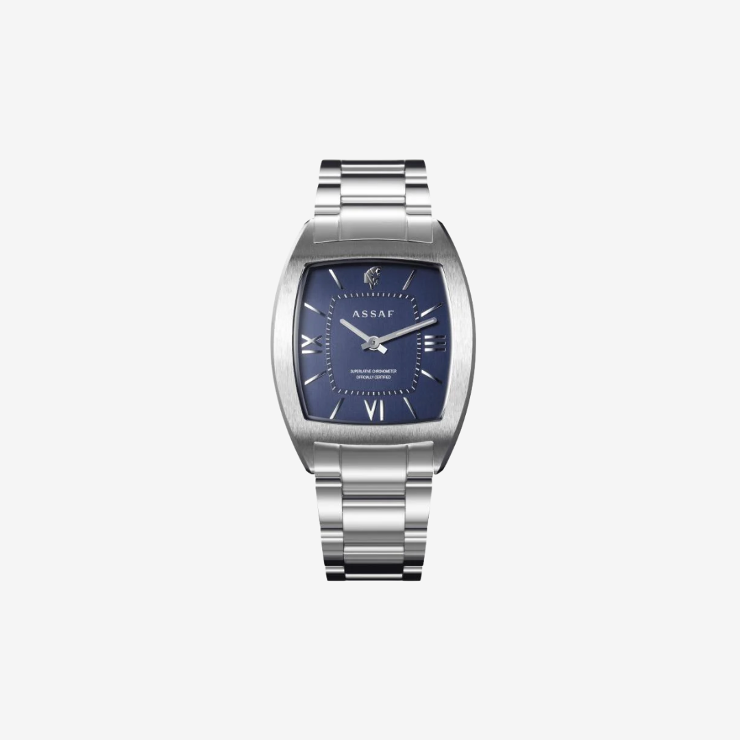Elegance Blue Steel Watch by Assaf for Men