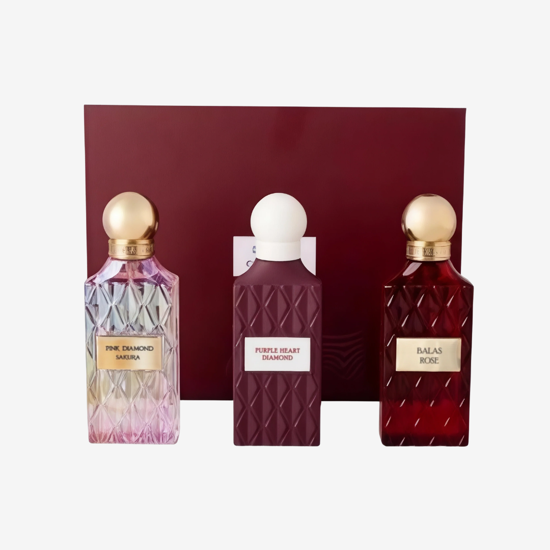 Maroon Diamond Set 3x75ml by IBRAQ for Women