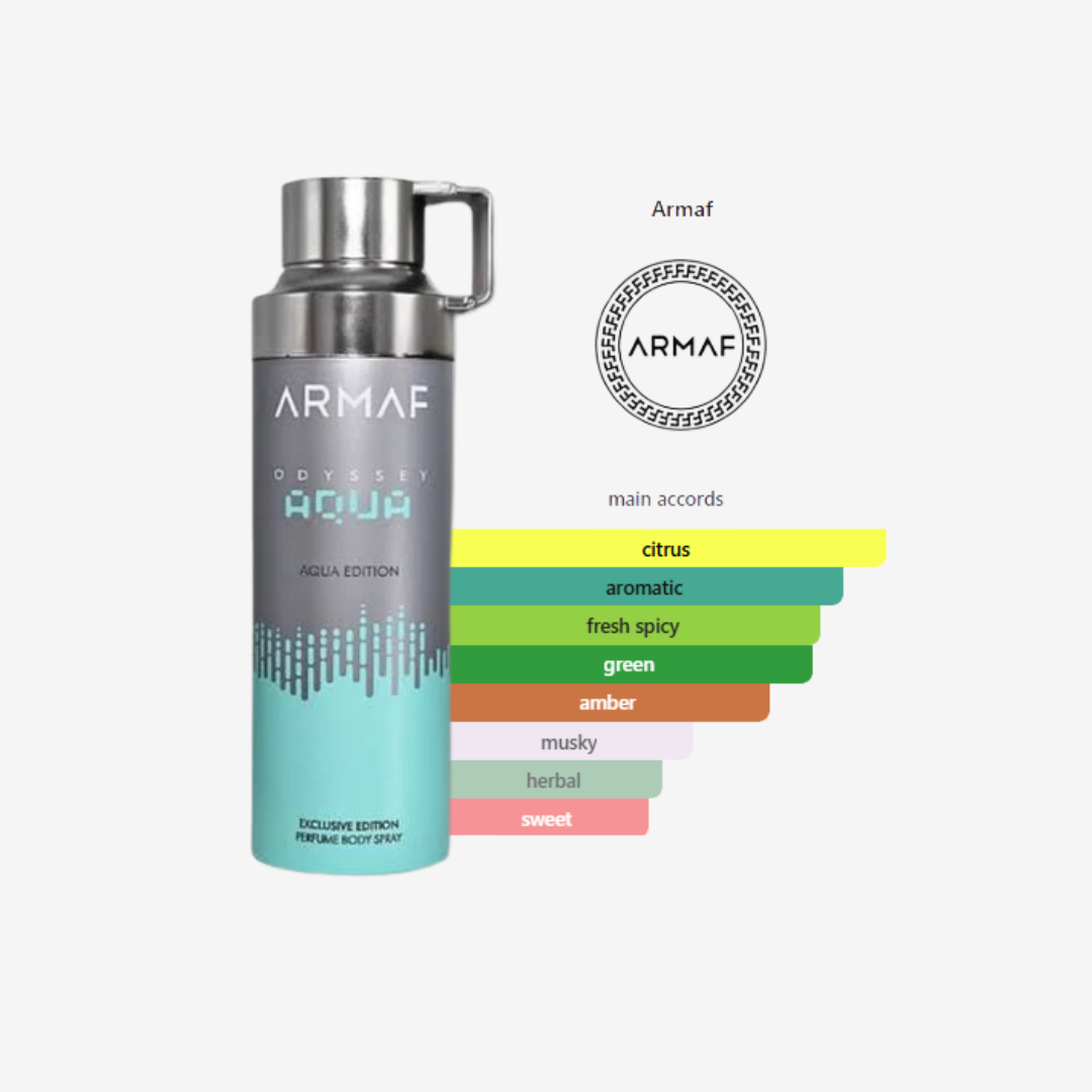 Odyssey Aqua Body Spray by Armaf – For Men – 200ml