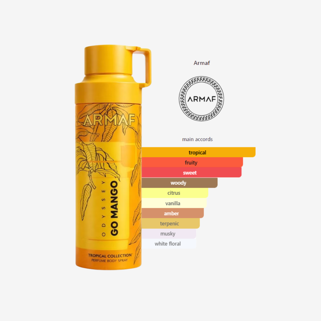 Odyssey Go Mango Body Spray by Armaf Unisex – 200ml
